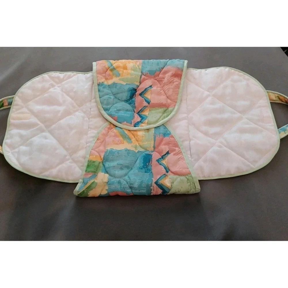Vintage Casserole Dish Carrier 2 Handles Thick All Cloth Quilted 80s Retro